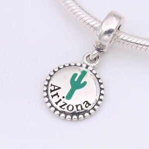 Pandora Arizona Saguaro Dangle Charm Exclusive Travel Vacation Pendant S925 ALE